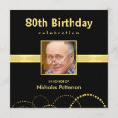 Search for formal 80th birthday invitations Classy