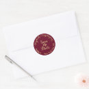 Search for burgundy and gold wedding stickers Marsala