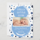 Search for blue polka dot pattern invitations New mother