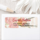 Search for pink stripes return address labels Birthday