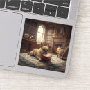 Search for funny reading stickers Dog