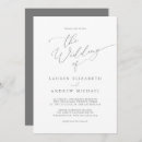 Search for grey and white invitations Minimalist