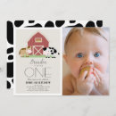 Search for barnyard 1st birthday invitations Cow