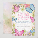 Search for blue baby girl shower invitations Butterfly