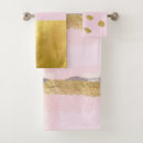 Search for metallic gold bath bath towels Pink