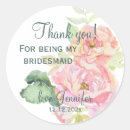 Search for bridesmaid thank you stickers Pink