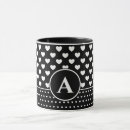 Search for heart monogram mugs Black and white