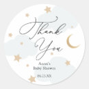 Search for baby blue shower stickers Moon