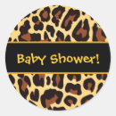 Search for leopard baby shower stickers Jungle