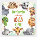 Search for jungle animal birthday party stickers Children