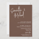 Search for mocha wedding invitations Minimal