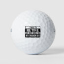 Search for retirement golf balls Black and white