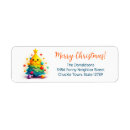 Search for funny christmas return address labels Whimsical