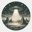 Search for vintage ufo stickers Alien
