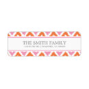 Search for pink chevron return address labels Zigzag