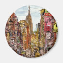 Search for new york city magnets Watercolor