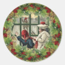 Search for vintage christmas girl stickers Children
