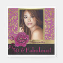 Search for purple and gold napkins 50th birthday party