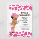 Search for purple cow print invitations Cowgirl
