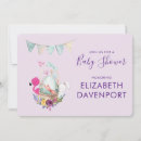 Search for watercolor flamingo baby shower invitations Flowers