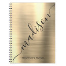 Search for metallic gold notebooks Girly feminine