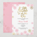 Search for pink winter wonderland baby shower invitations Snow