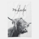 Search for black and white monogram tea towels Animal