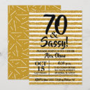 Search for 70th with bling birthday invitations Gold