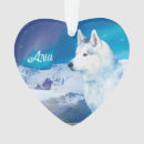 Search for siberian husky christmas tree decorations Alaskan malamute