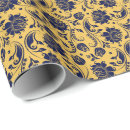 Search for navy blue and yellow wrapping paper Floral