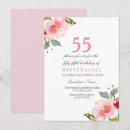 Search for elegant 55th birthday invitations Floral