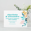Search for yellow and turquoise wedding invitations Elegant