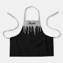 Search for silver kids aprons Glitter