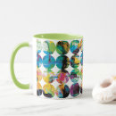 Search for yellow black polka dot mugs Green
