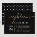 Search for eighteen birthday invitations Typography