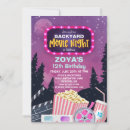 Search for movie under the stars invitations Backyard movie night