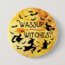 Search for funny witch badges Broomstick