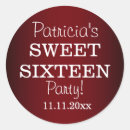Search for red sweet 16 stickers Girly