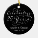 Search for 25th wedding anniversary christmas tree decorations Black