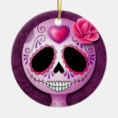 Search for red rose christmas tree decorations Sugar skull