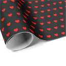 Search for red heart wrapping paper Black