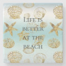 Search for sea shell coasters White