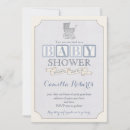 Search for vintage pram baby shower invitations Blue