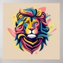 Search for abstract lion art Africa