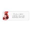 Search for red floral return address labels Rustic