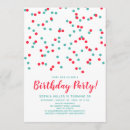 Search for colourful confetti invitations Red