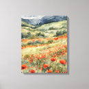 Search for poppy canvas prints Red