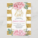 Search for striped baby shower invitations Gold