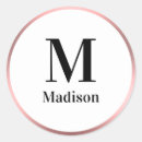 Search for black and rose gold stickers Monogrammed
