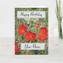 Search for red poppy birthday cards Botanical